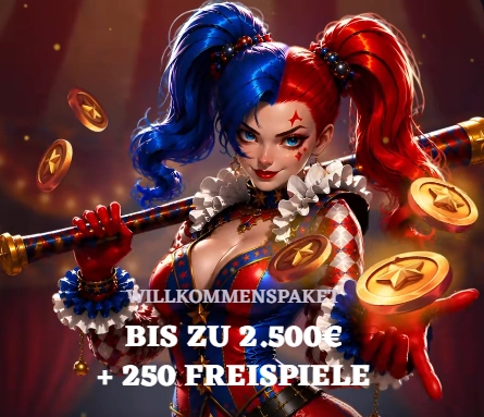 Willkommenspaket von Happyjokers Casino mit bis zu 2.500 Euro und 250 Freispiele